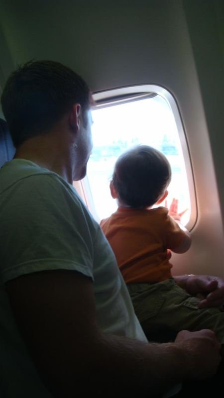 Daddy & Trey During Takeoff